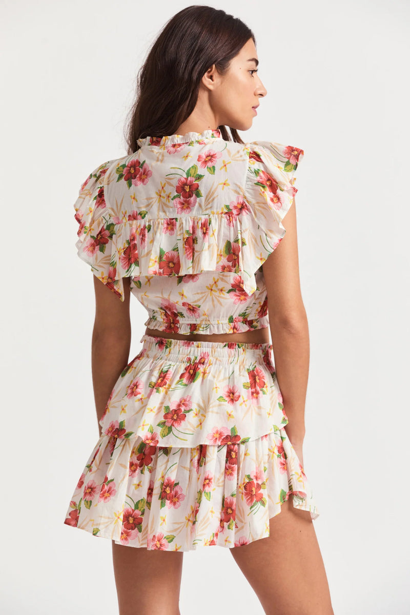 Ruffle Mini Skirt Island Vibes