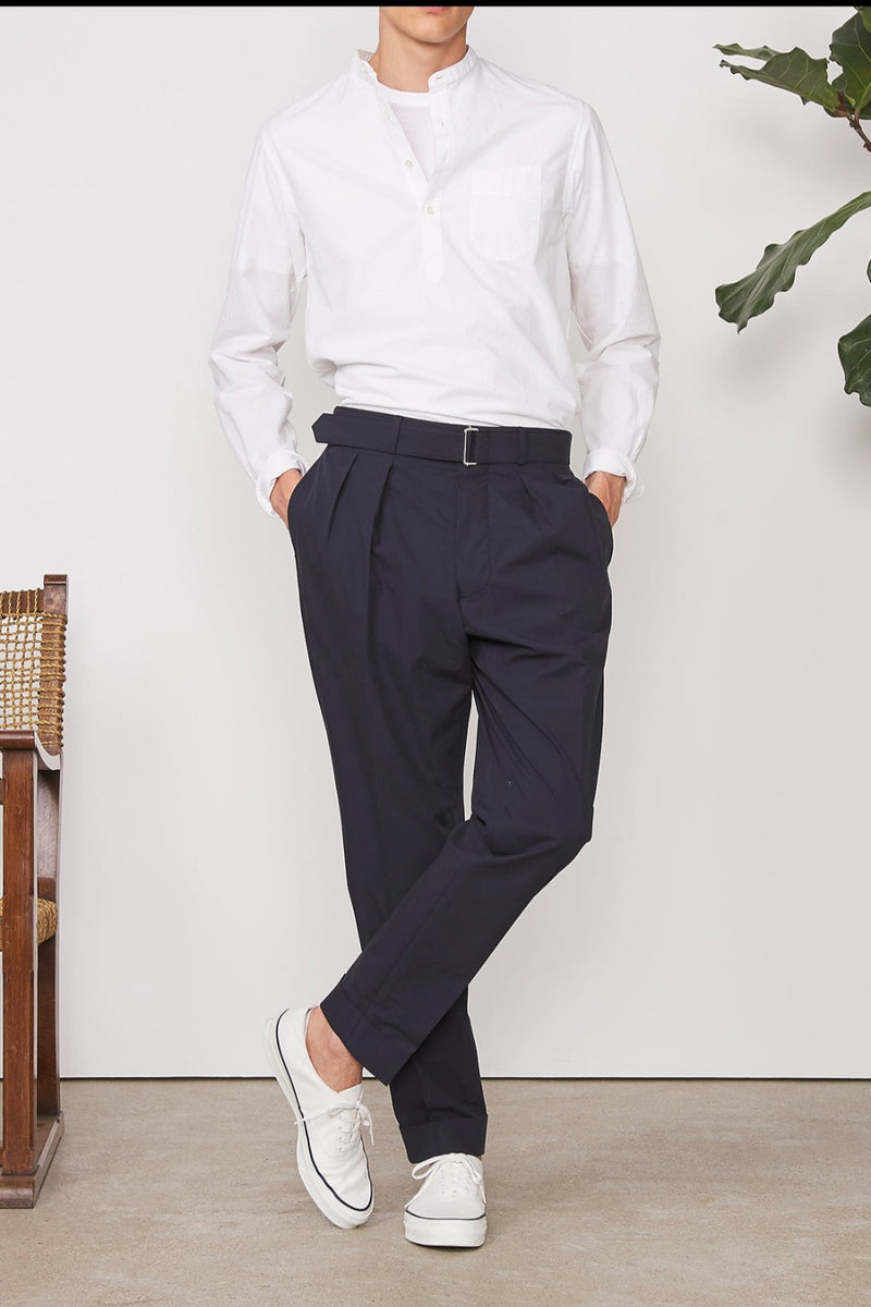 OFFICINE GENERALE Auguste Cotton Seersucker Shirt MEN'S TOPS