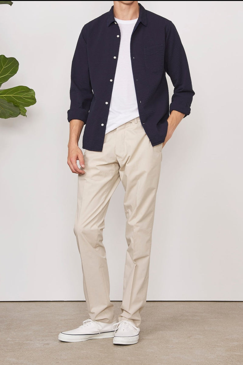 OFFICINE GENERALE JS Piping No Pocket Seersucker MEN'S TOPS