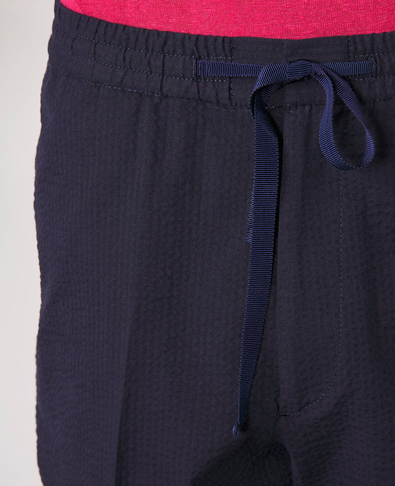 Phil Seersucker Cotton Shorts