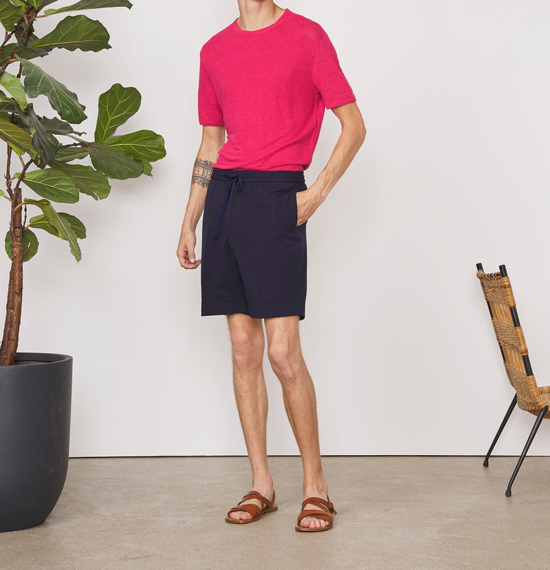 OFFICINE GENERALE Phil Italian Linen Shorts MEN'S SHORTS