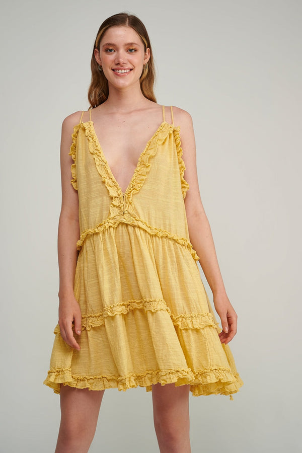 PEARL & CAVIAR Lemon Mini Dress CURIO FAENA MIAMI