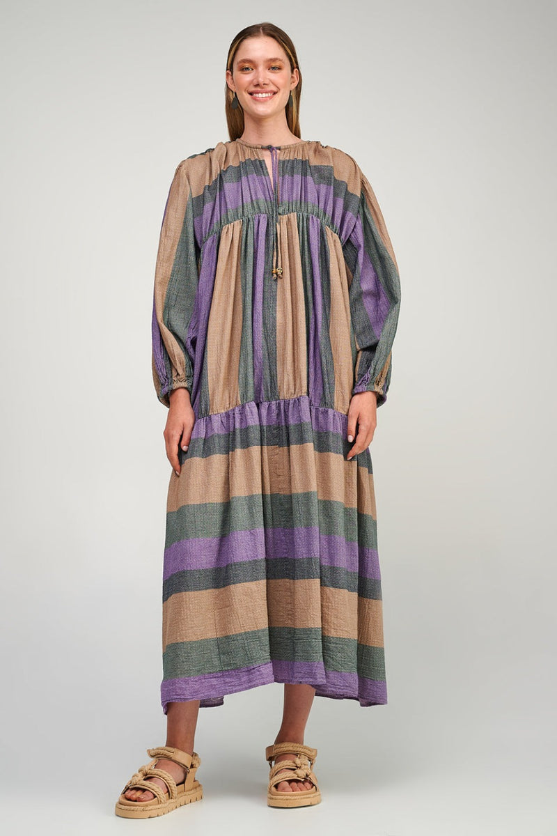 PEARL & CAVIAR Zakar Long Sleeve Maxi Dress S23P6237 WOMEN'S DRESSES