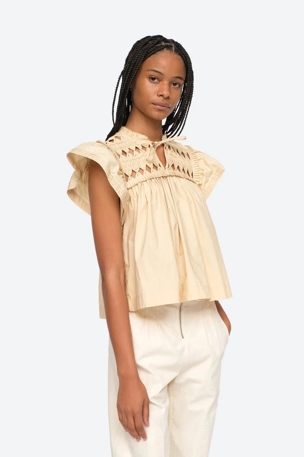 SEA Phoebe Cotton SS Top WOMEN'S TOPS