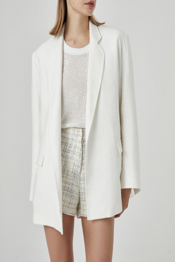 IN THE MOOD FOR LOVE Montague Linen Blazer WOMEN'S JACKETS