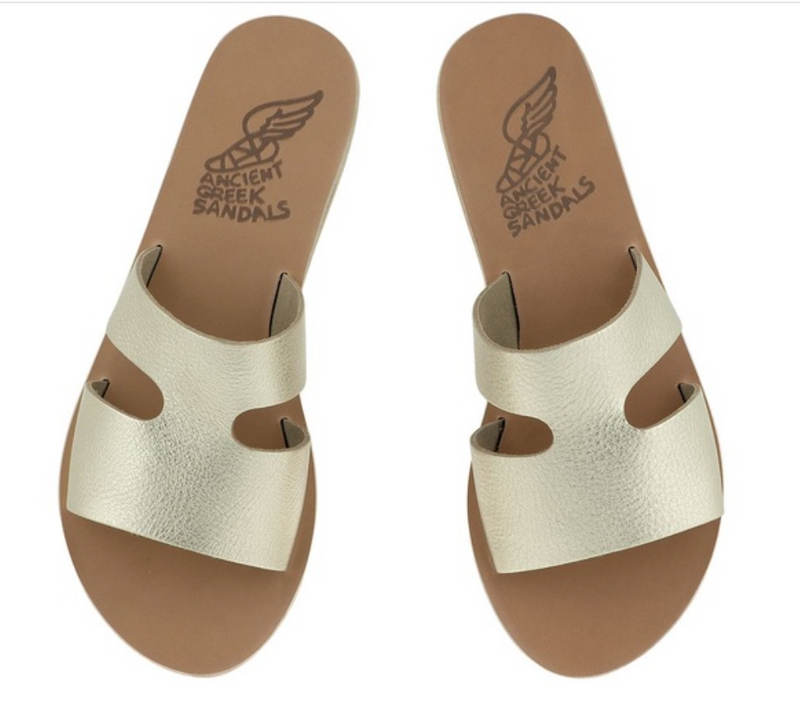 Apteros Slide Leather Flat Sandal