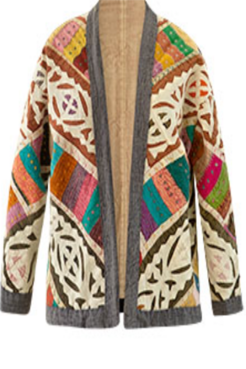 ALIX OF BOHEMIA One of a Kind Cutwork Kantha Jacket WOMEN'S JACKETS