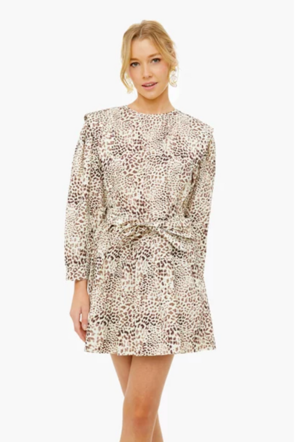 SEA Calla Cheetah L-S Belted Tunic (Final Sale) CURIO FAENA MIAMI