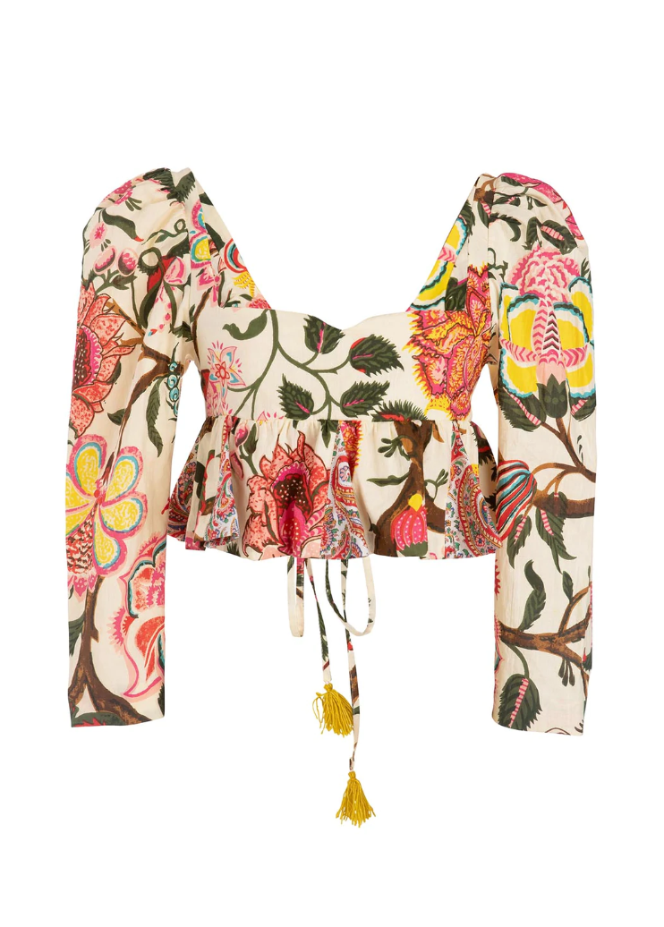 Lila Canary Peplum Top