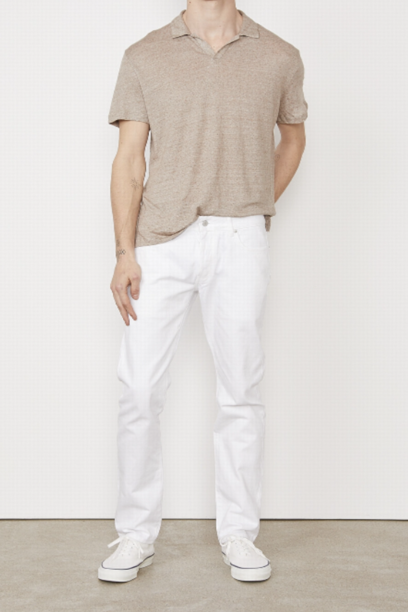 OFFICINE GENERALE Simon Natural French Linen MEN'S TOPS