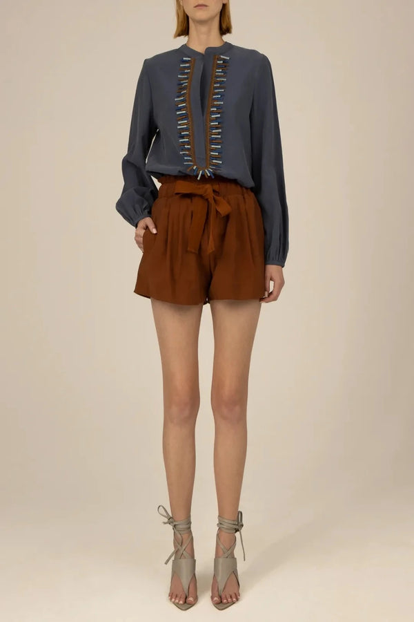 SILVIA TCHERASSI Giorgio Short Cacao WOMEN'S SHORTS