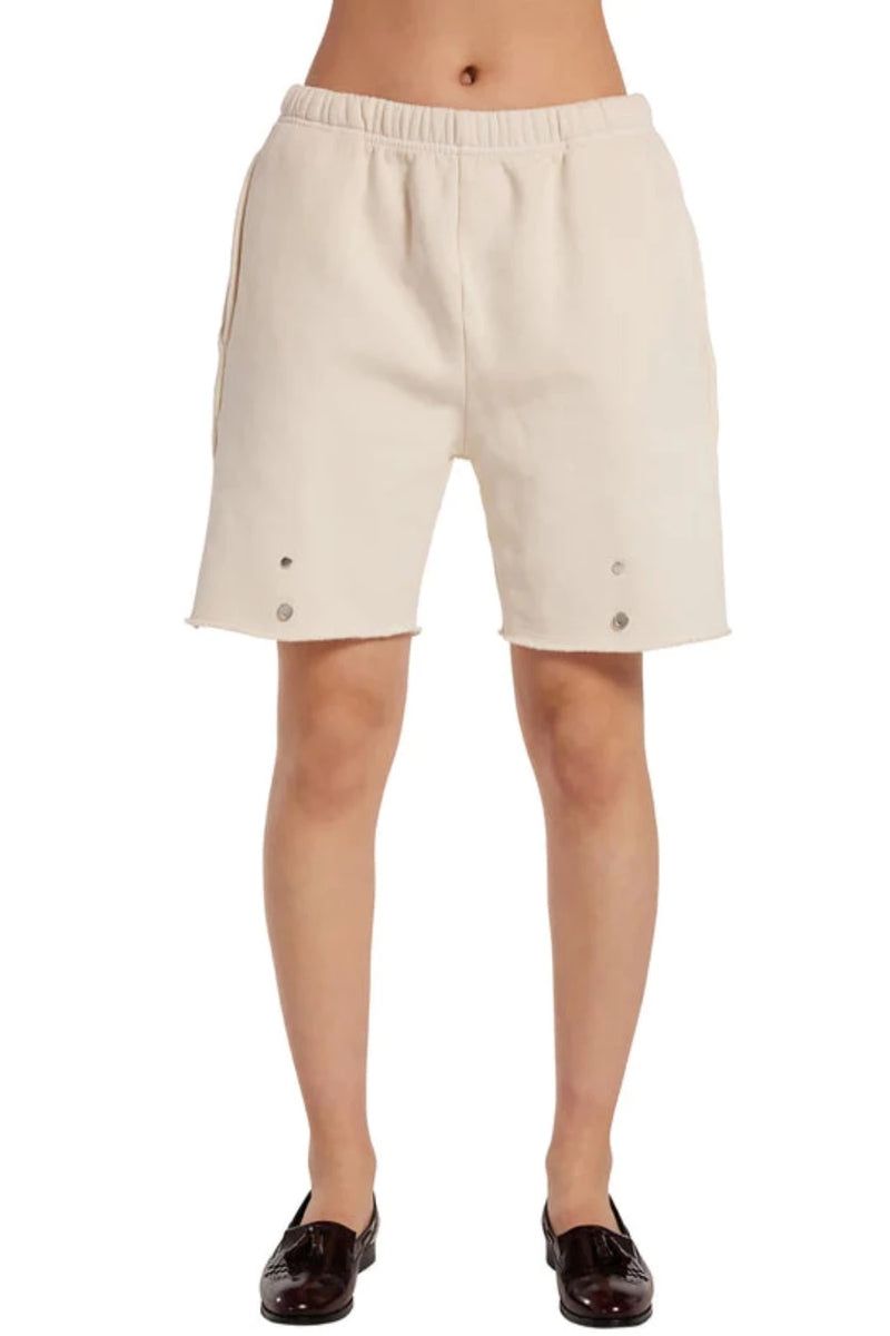 Snap Front Short Ivory