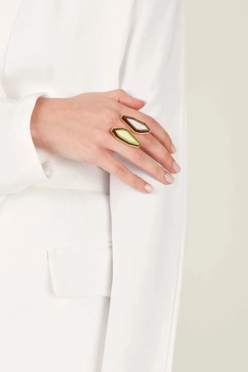 Suzie Ring Lime-Gray