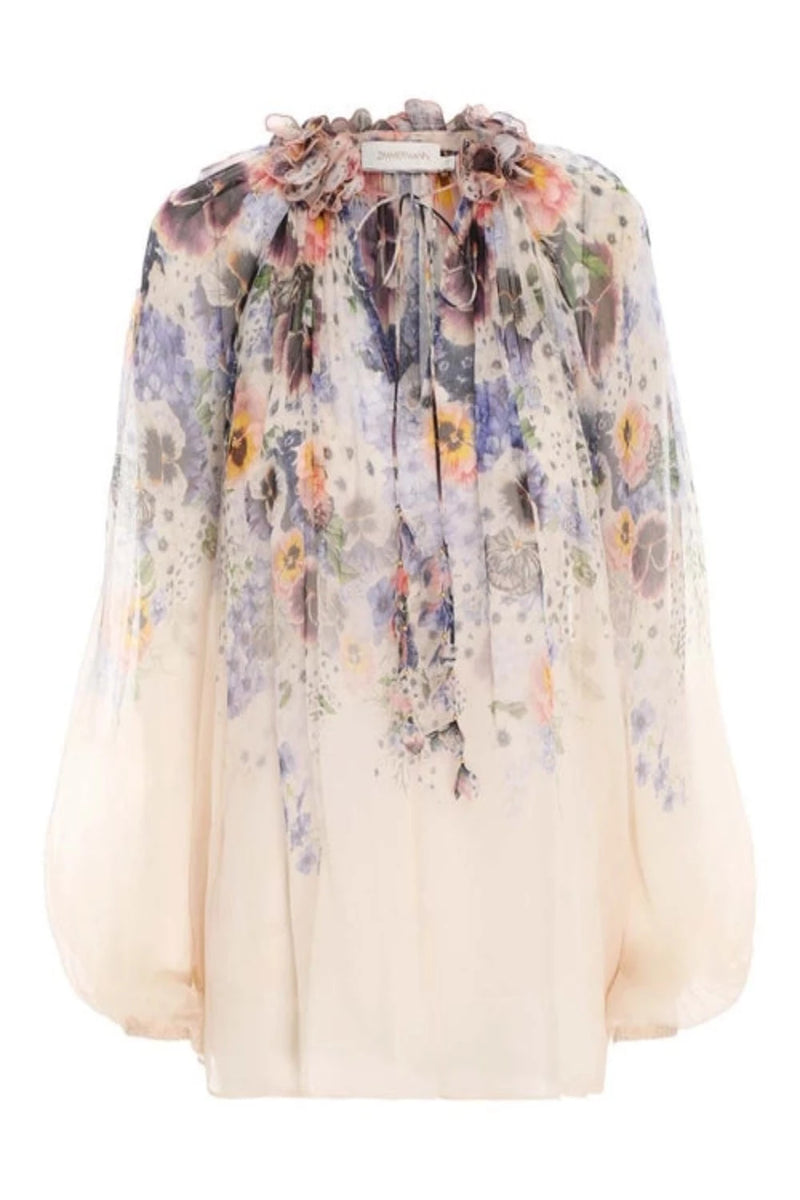 Tama Flower Collar Blouse