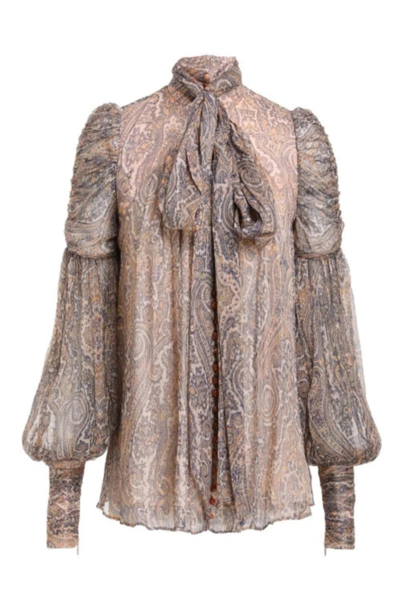 Tama Tie Neck Blouse