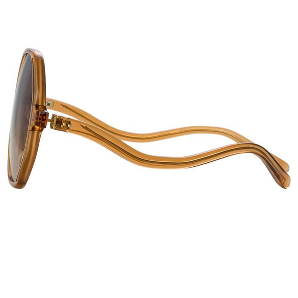 LINDA FARROW Seymour Black-YG-Solid Grey SUNGLASSES