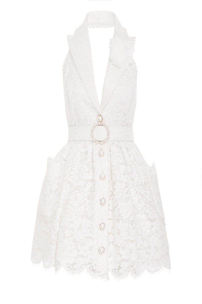 Lace High Tide Tuxedo Mini Dress
