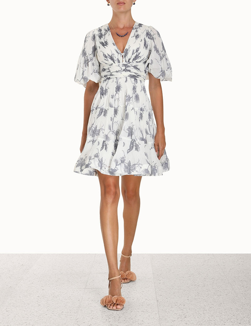 Pleated Mini Dress
