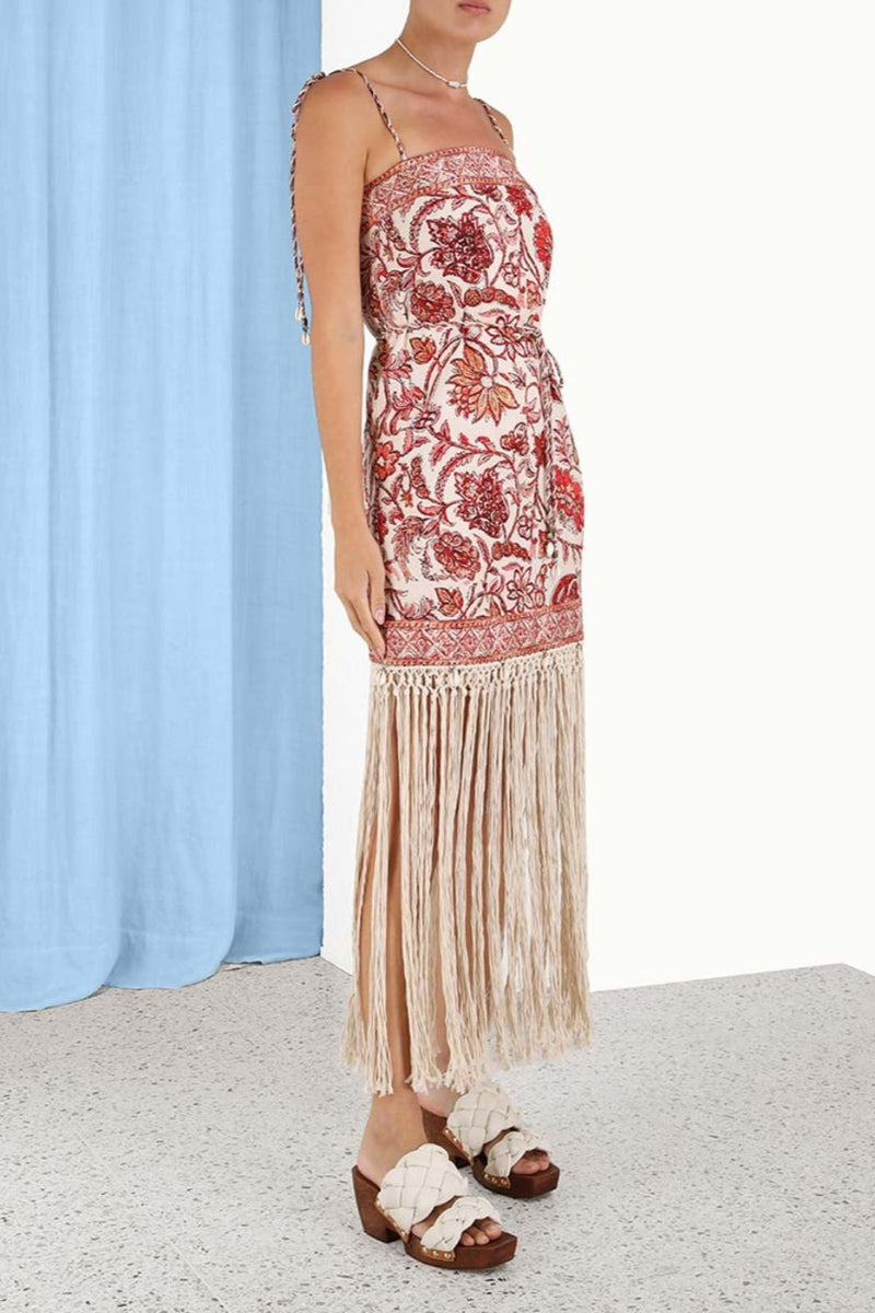 Vitali Fringe Mini Dress