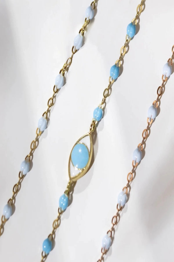 Classic Gigi Baby Blue Bracelet YG 6.7