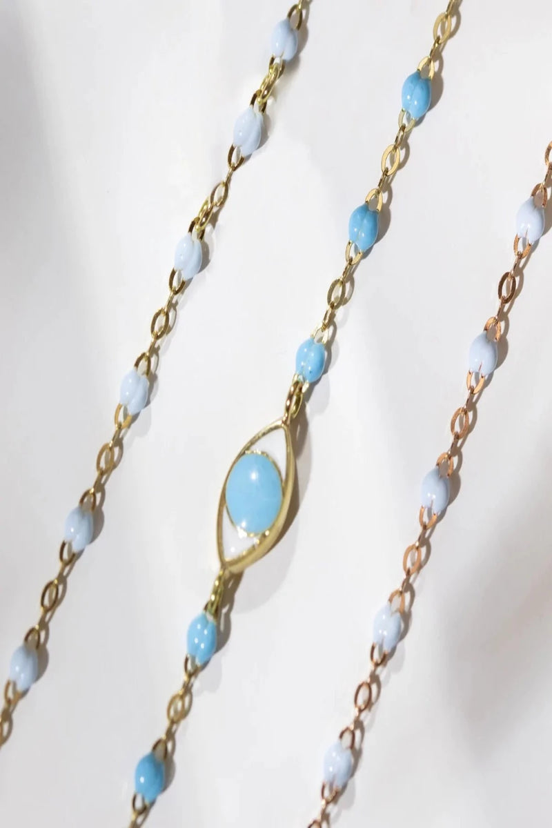 Classic Gigi Baby Blue Bracelet YG 6.7