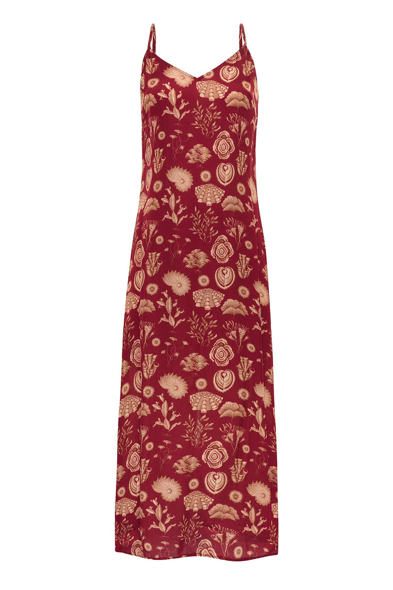 CAROLINA K Florita Dress Corals Burgundy WOMEN'S DRESSES