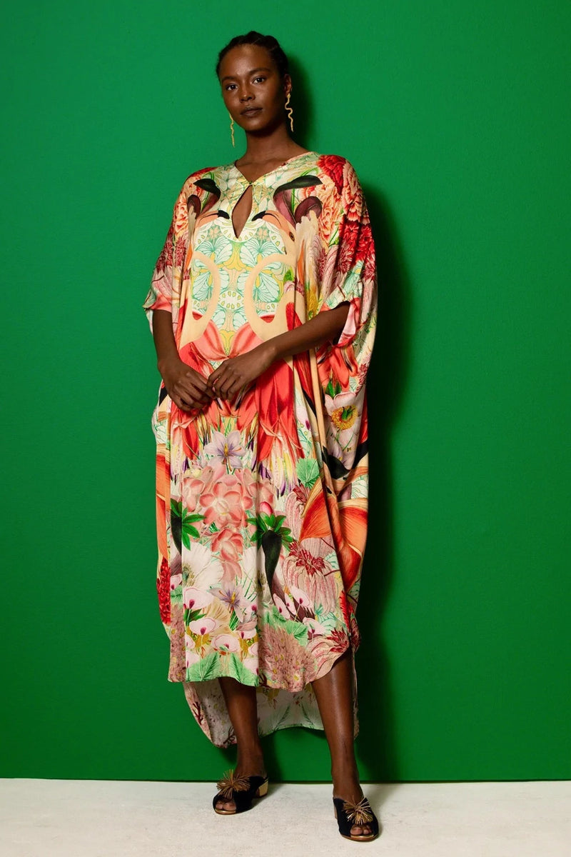 Xime Kaftan Flamingos