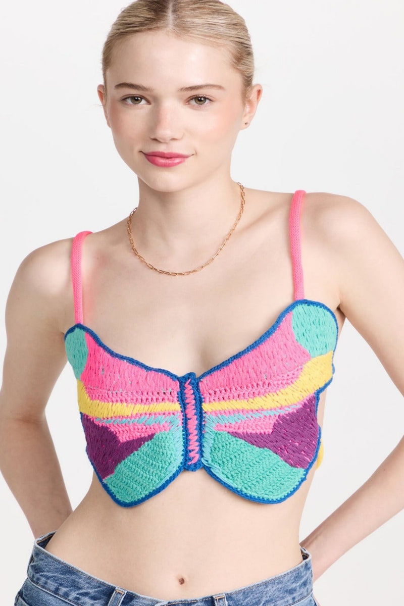 MIRA MIKATI Butterfly Bra Top WOMEN'S TOPS