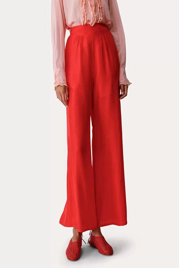 FORTE FORTE Palazzo Pants in Habotai Silk WOMEN'S PANTS