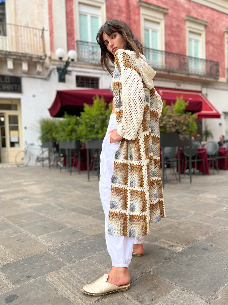 Gold and Silver Rainbow Hoodie Coat