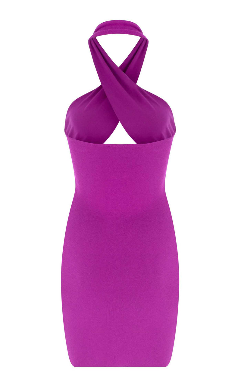 Halterneck Mini Knit Dress