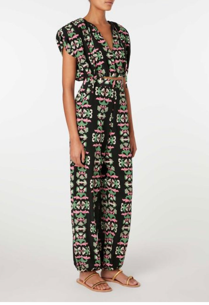 Twisted Flower Carrot Pants