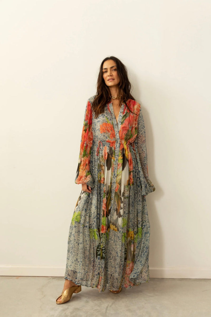 Carolina K Josephina Long Sleeve Printed Dress