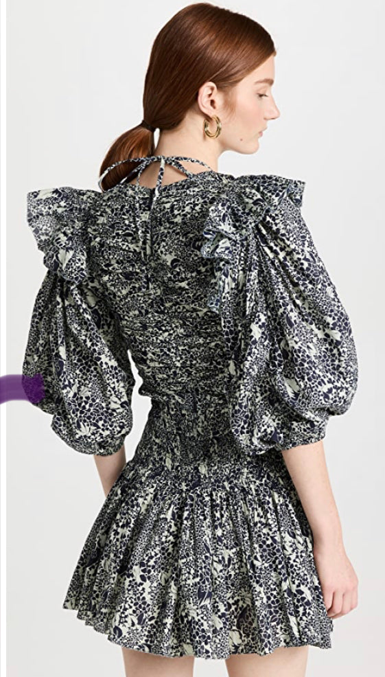 Priya Print Puff Sleeve Romper