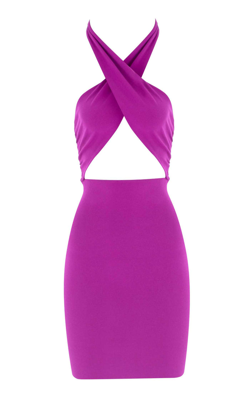 Halterneck Mini Knit Dress