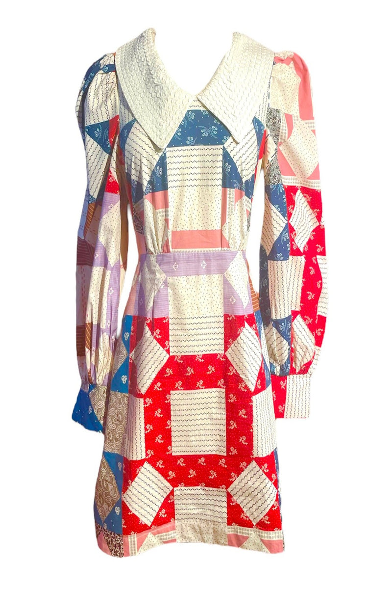 SEA Nohr Quilt L-S V-Neck Dress WOMEN'S DRESSES