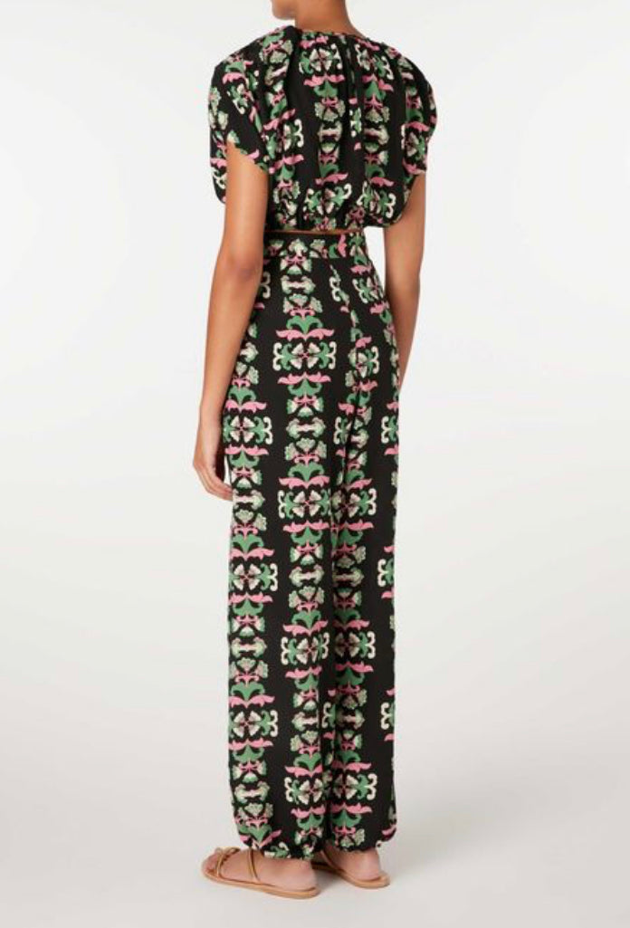 Twisted Flower Carrot Pants