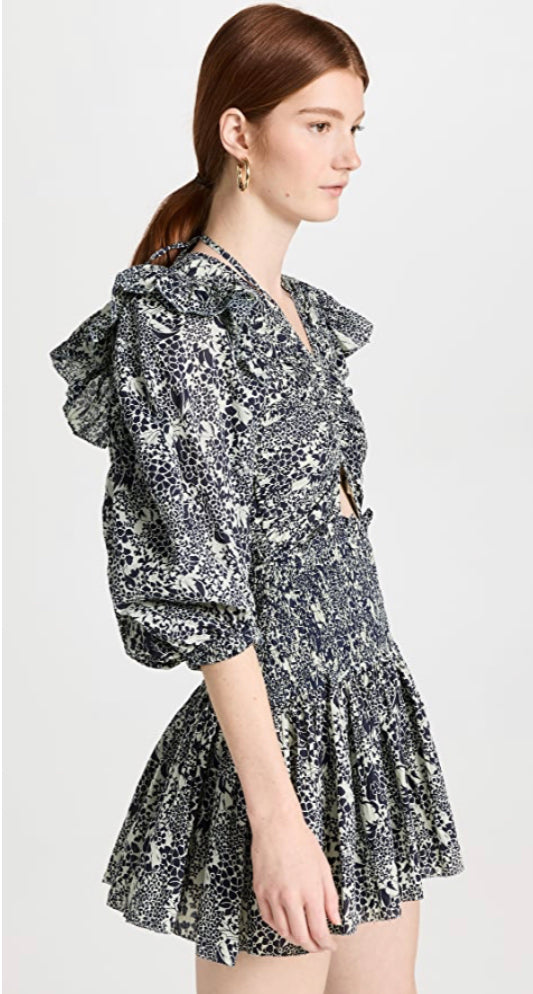 Priya Print Puff Sleeve Romper