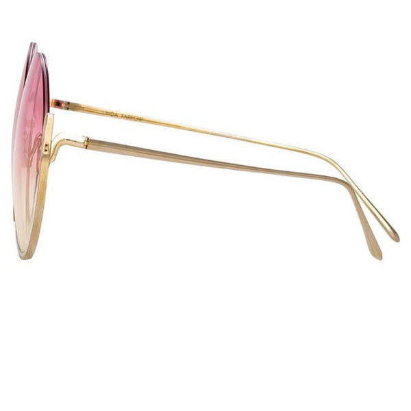 LINDA FARROW Amelia RG-Cream-Tobacco-Solid Brown LFL1003C5SUN SUNGLASSES
