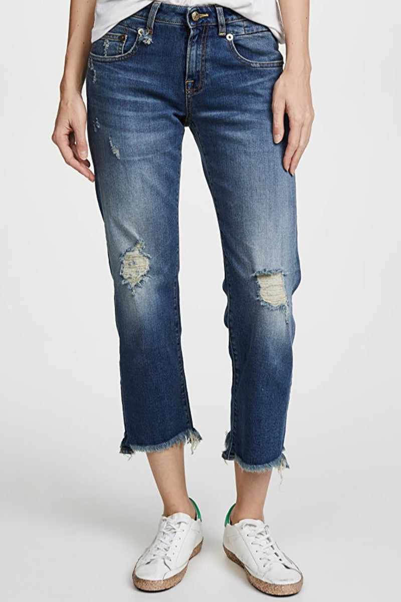 Boy Straight Jeans with Rips
