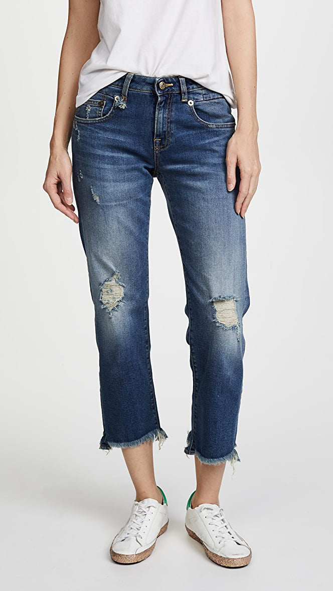 Boy Straight Jeans with Rips