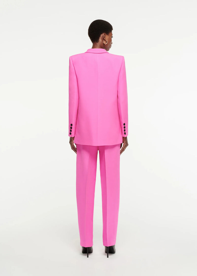 Straight Cut Silk Wool Trouser