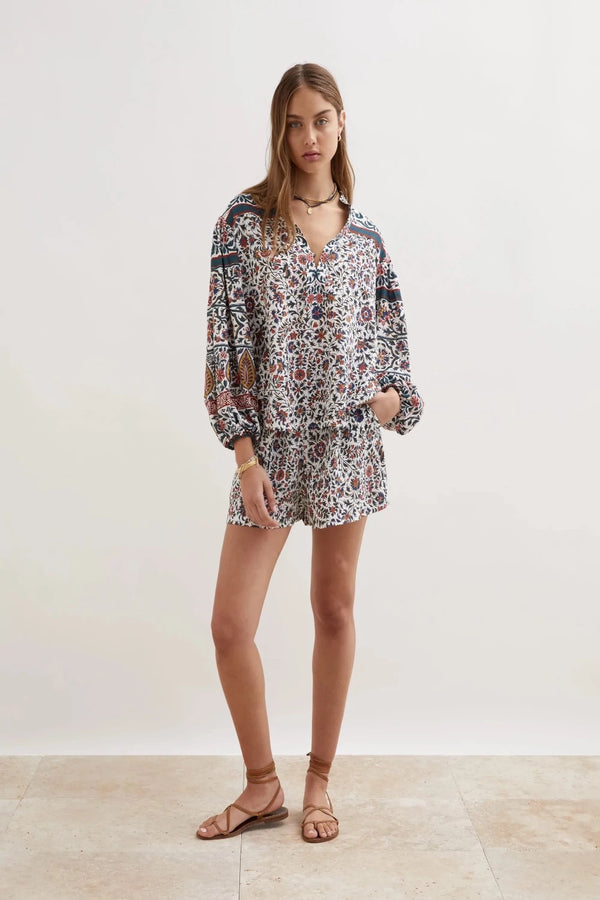 Boteh Verbena LS Blouse Verbena Floral